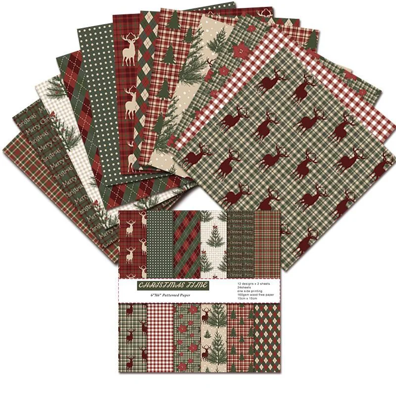 Graph Paper Pad - 1Set Vintage Selamat Natal buku tempel