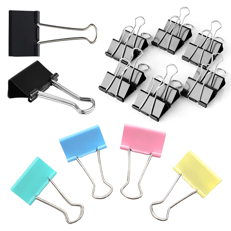 Is Stationery Office Supply - 10 Buah Klip Binder Logam Ukuran