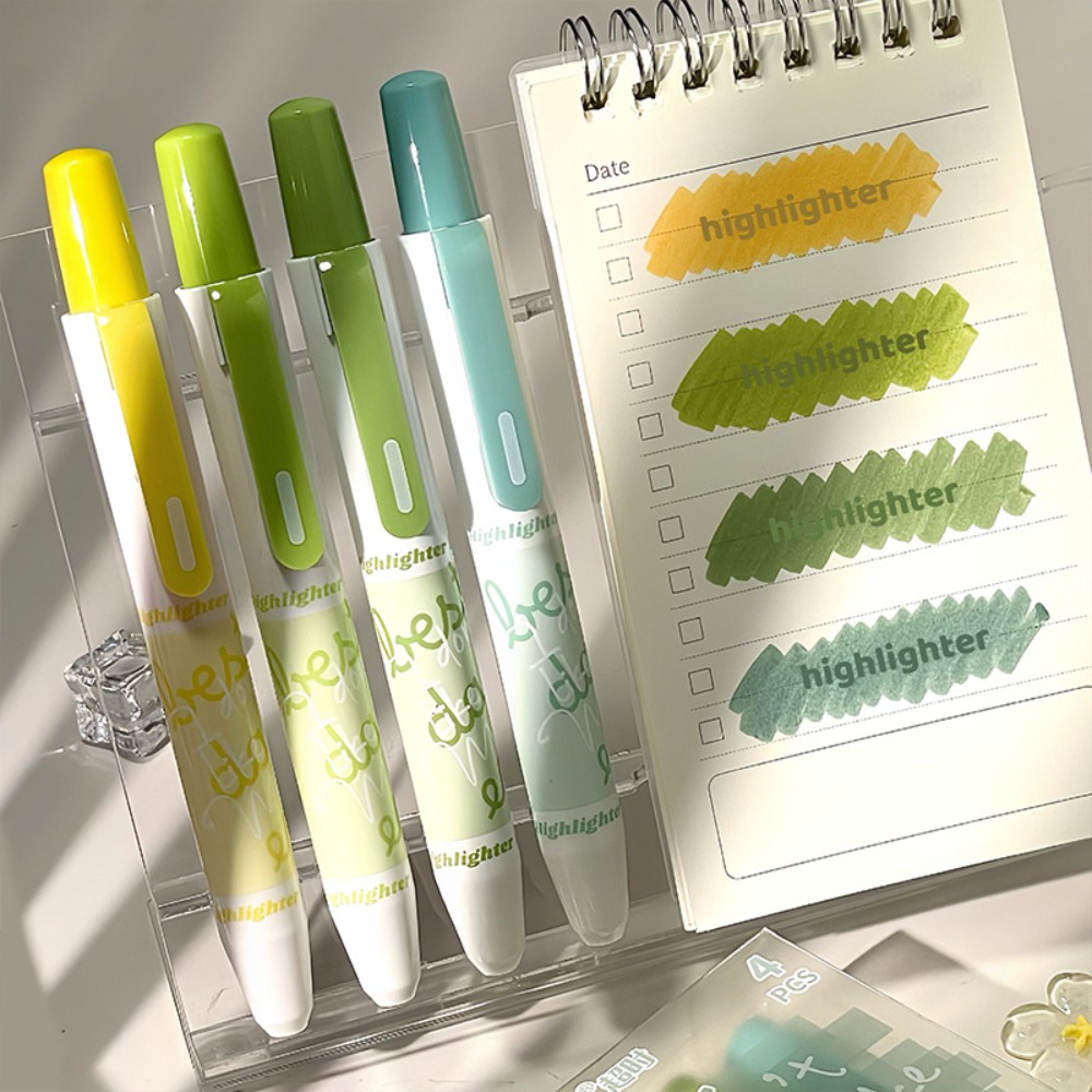 Highlighter Set Pastel - 4 Buah Pena Stabilo Warna Gradien