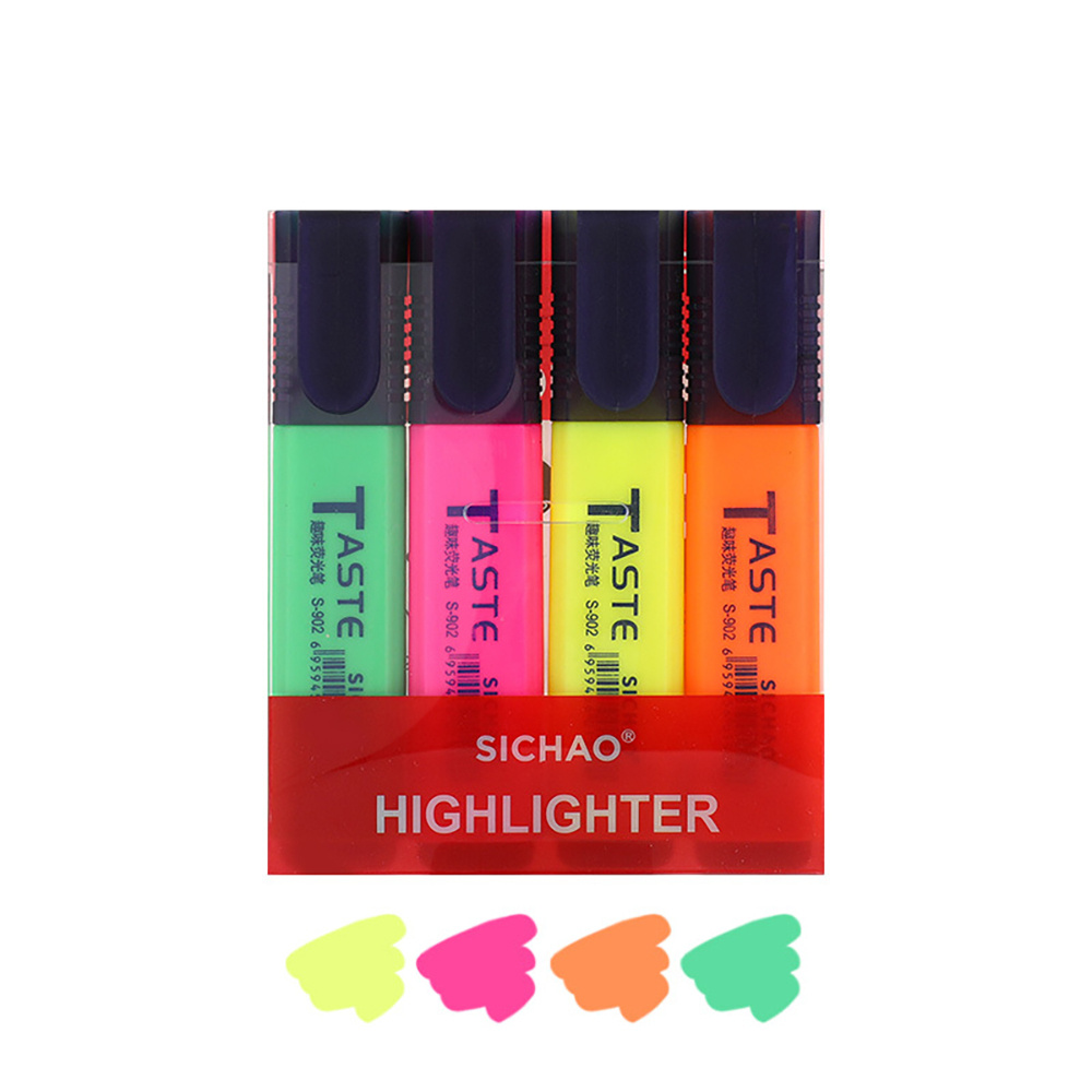 Highlighter Set Pastel - 4 Buah Set Pena Stabilo Fluoresen