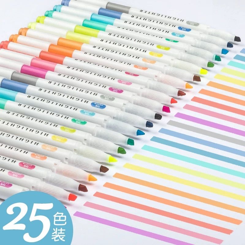Highlighter Set Pastel - Set Pena Penanda Stabilo ZhiPai 25