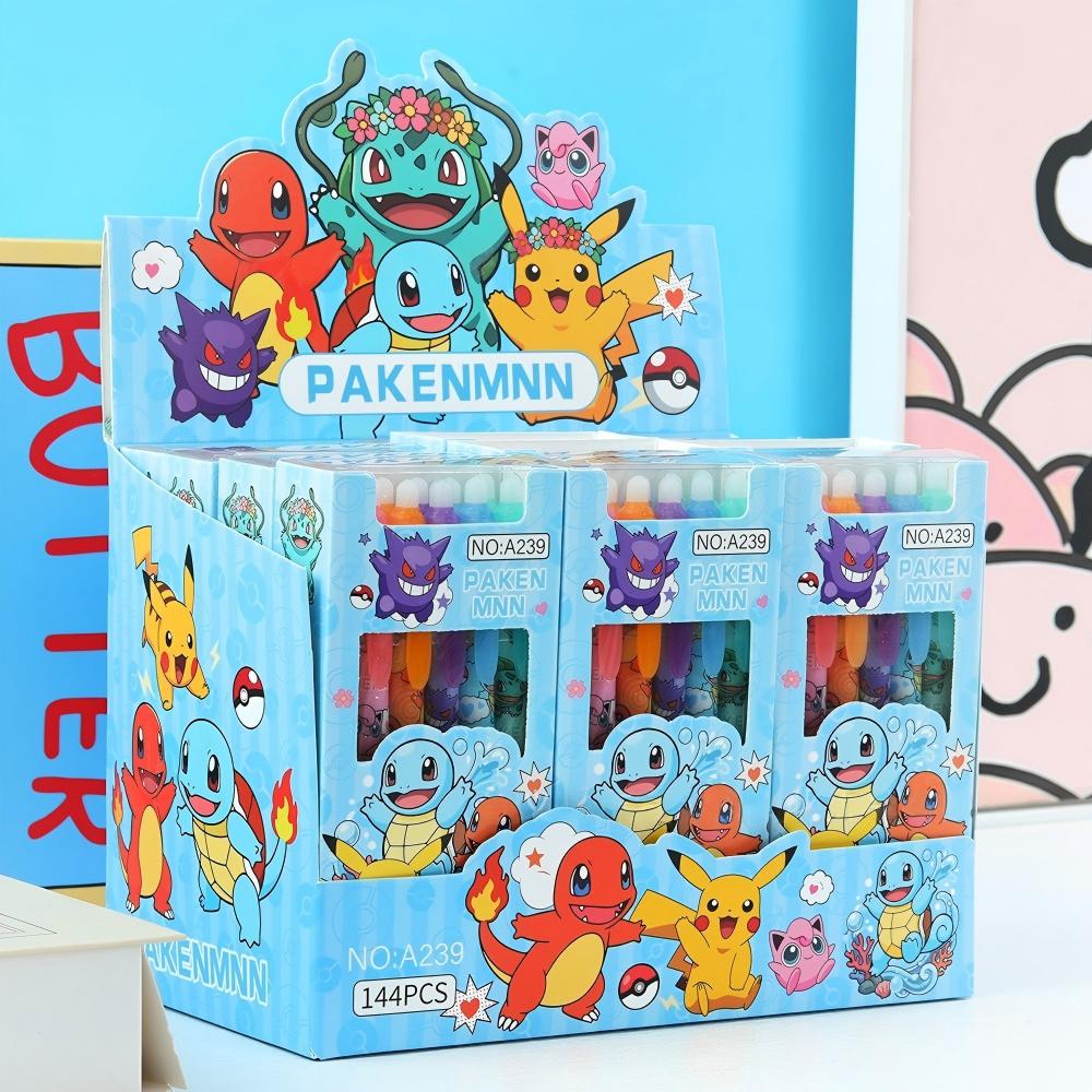 6/12/24pcs Random Pena Pokemon - Stationery Office ulasan dan harga