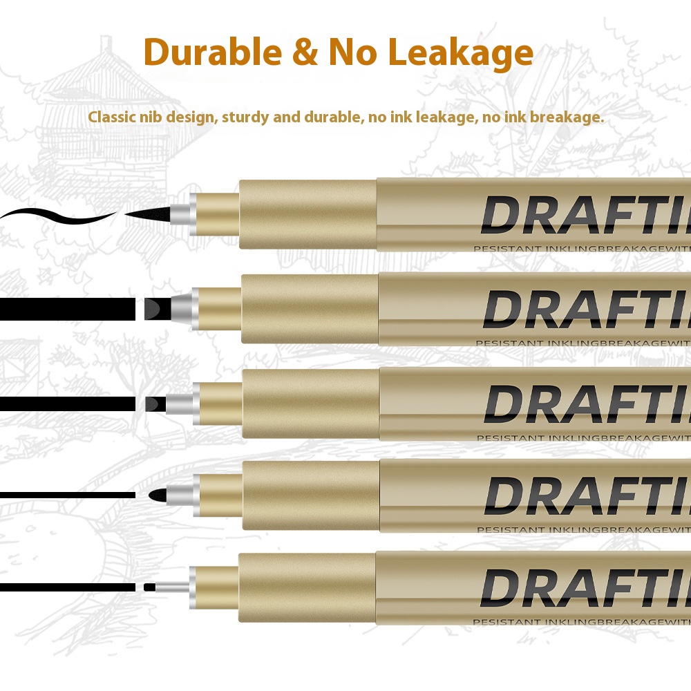 1/6/9/12 Pcs Manga Black Finel - Copic Marker Sketch ulasan dan harga