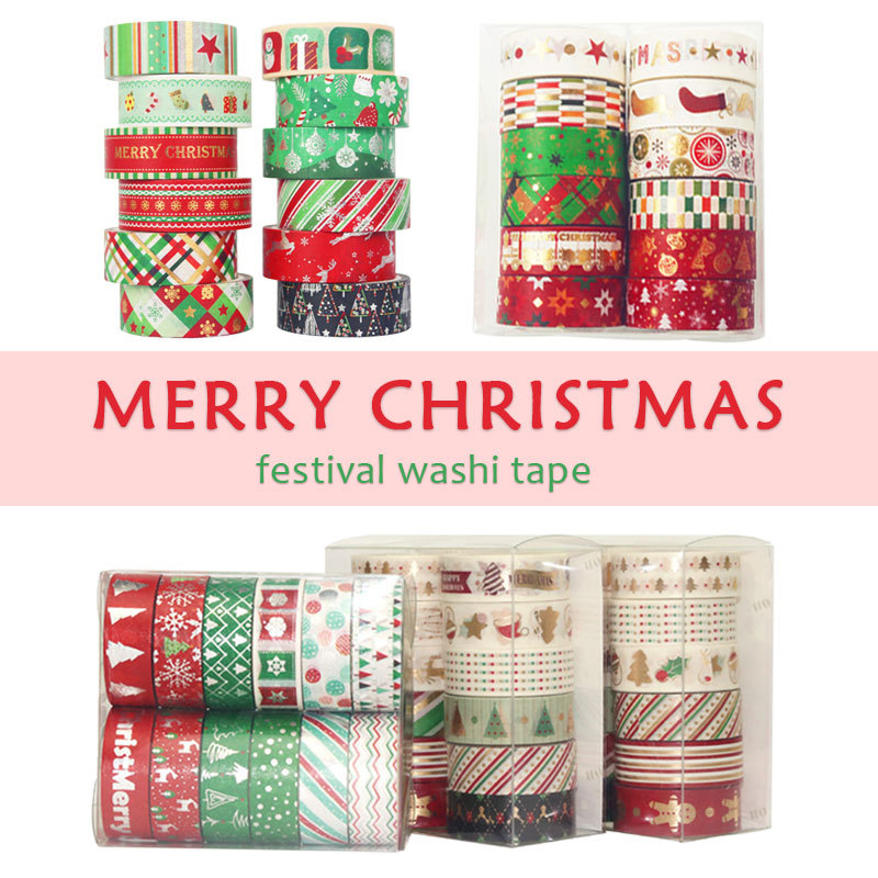 60 Meter Set Kaset Washi Natal - Washi Tape Set ulasan dan harga