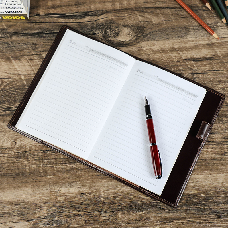Kulit asli buatan tangan A5 La - Office Stationery Supply Business ulasan dan harga