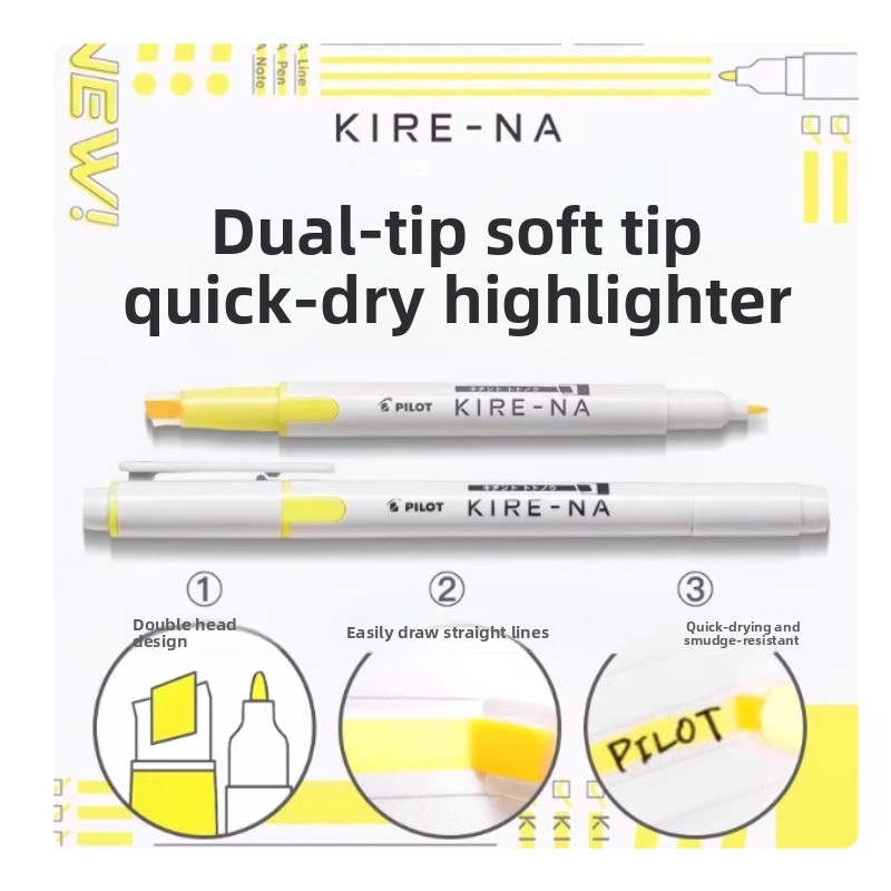 PILOT KIRE-NA Set Pena Highlig - Highlighter Set Pastel ulasan dan harga