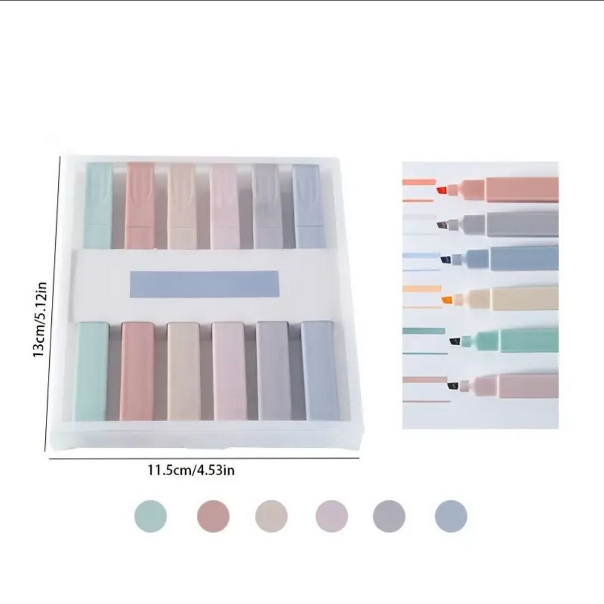 6/12pcs Set Highlighter Berwar - Highlighter Set Pastel ulasan dan harga