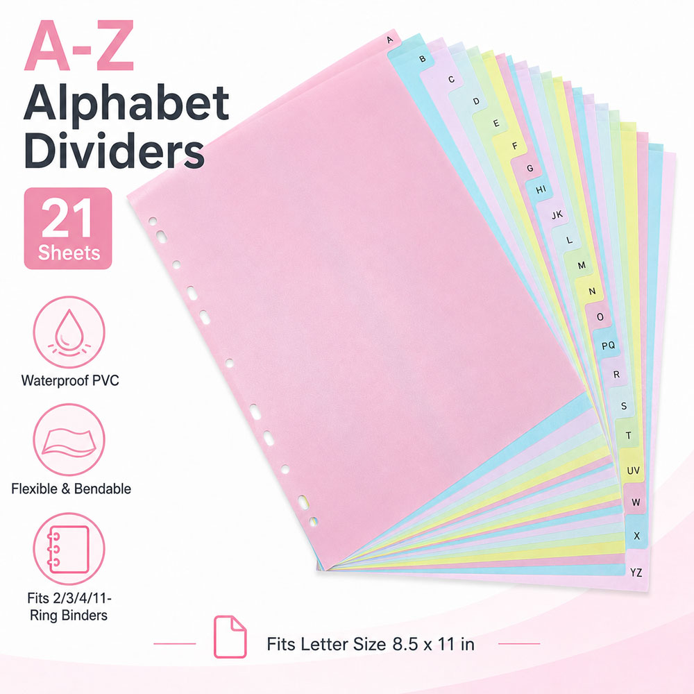 21 Lembar Pembatas Binder Alfa - Index Tab Divider ulasan dan harga