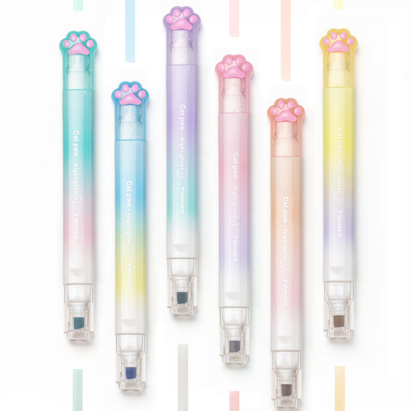 6 Buah Set Stabilo Kawaii Pena - Highlighter Set Pastel ulasan dan harga