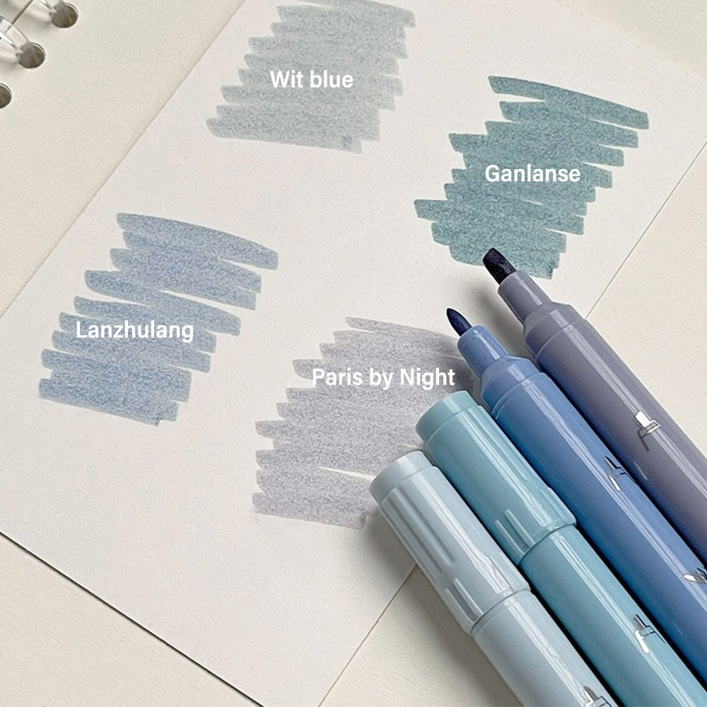 Pena Fluorescent 4 Warna Doubl - Highlighter Set Pastel ulasan dan harga