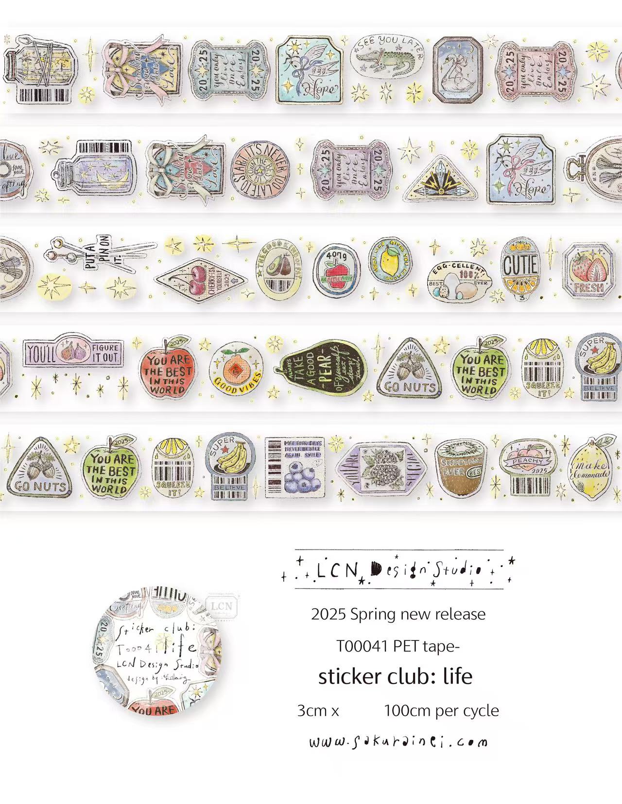1 Lingkaran LCN Stiker Antik K - Washi Tape Set ulasan dan harga
