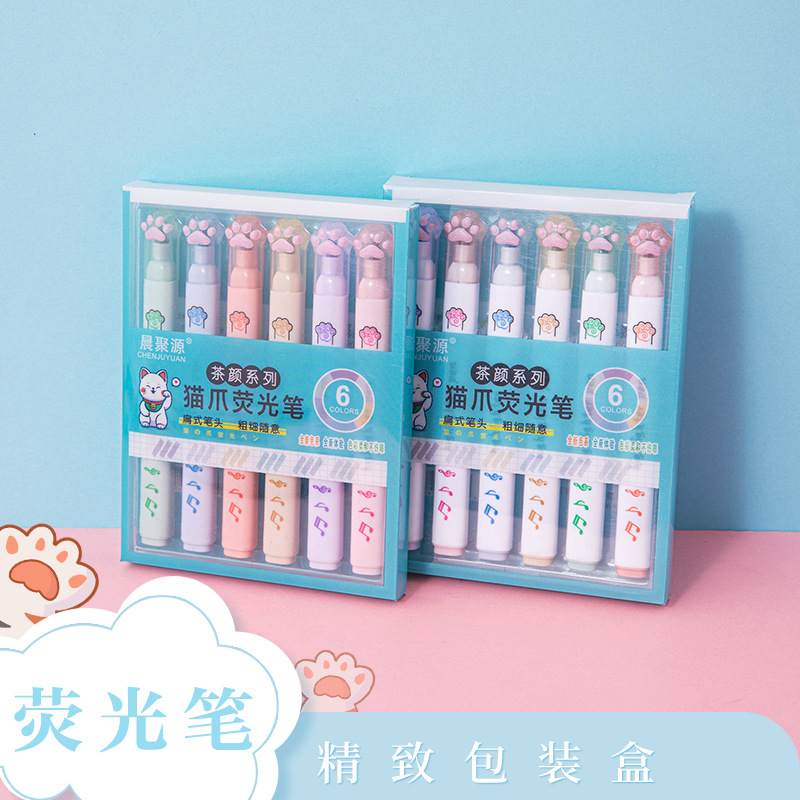 6 Buah/Set Pena Stabilo Fluore - Highlighter Set Pastel ulasan dan harga