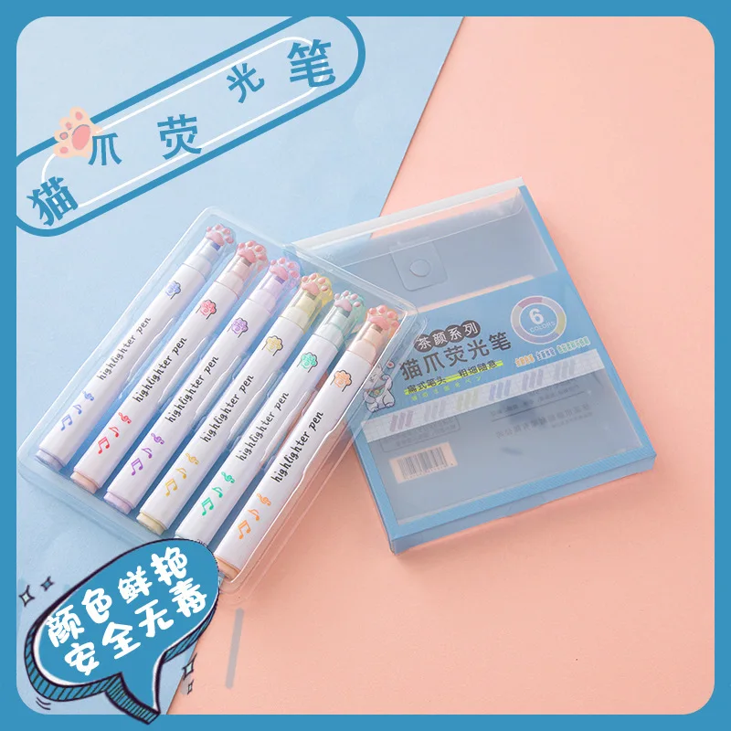 6 Buah/Set Pena Stabilo Fluore - Highlighter Set Pastel ulasan dan harga